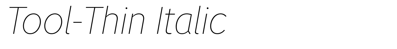 Tool-Thin Italic